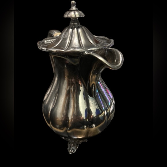 The Hannow Silver Company Primrose Plate Silver Coffee/ Teapot - Picture 1 of 9